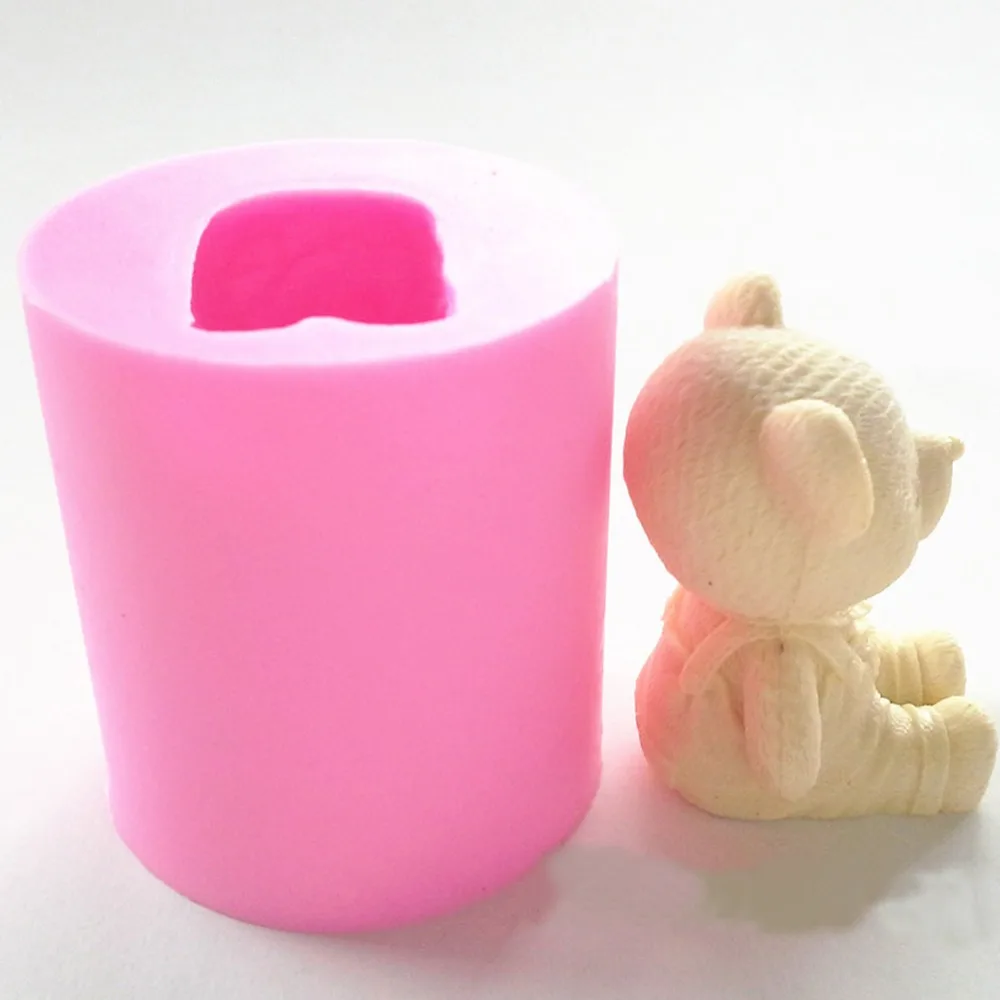 Силиконовая форма для мыла с милым медведем мальчиков и девочек|mould base|candle cakecandle