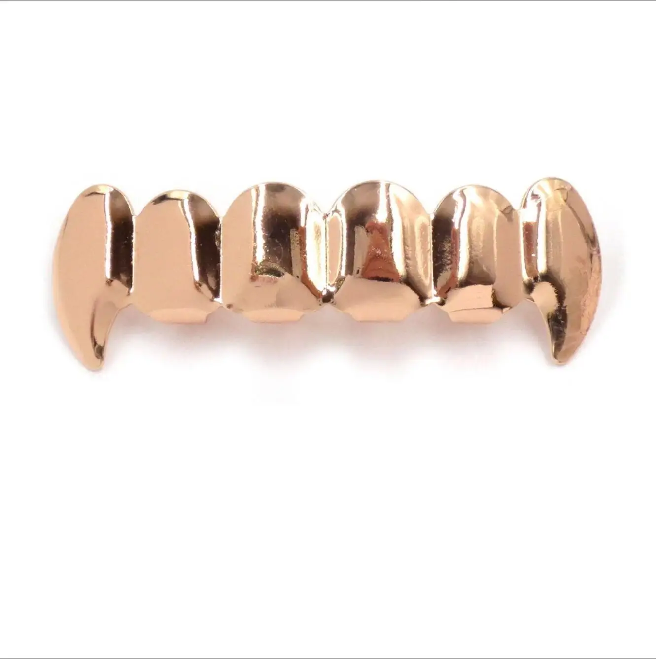 RoseGold A Top Новая мода хип-хоп зубные грили верхние и нижние зубные панк-вампиры зубные колпачки Косплей вечерние зубные рэпперы Украшения для тела подарок - Окраска металла: RoseGold A Top