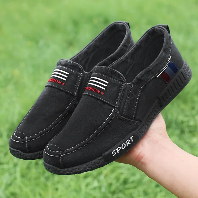 231balck Мужская Вулканизированная обувь; модные кроссовки; Мужская обувь; обувь для взрослых; удобная мужская обувь; джинсовые мужские лоферы; Мужская парусиновая обувь; 39 S - Цвет: 231balck