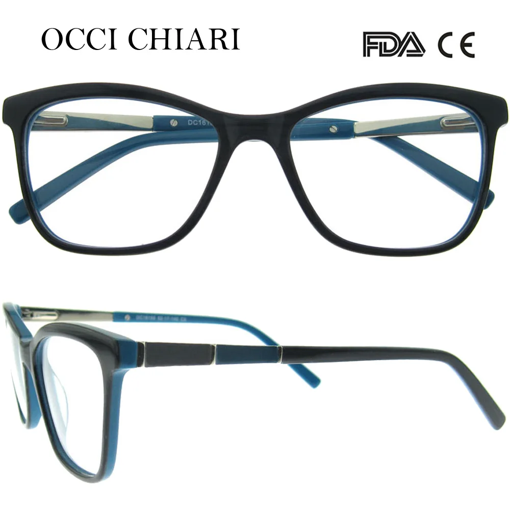 OCCI CHIARI 2018 модный дизайн Весенние петли женские ацетатные оптические очки оправа