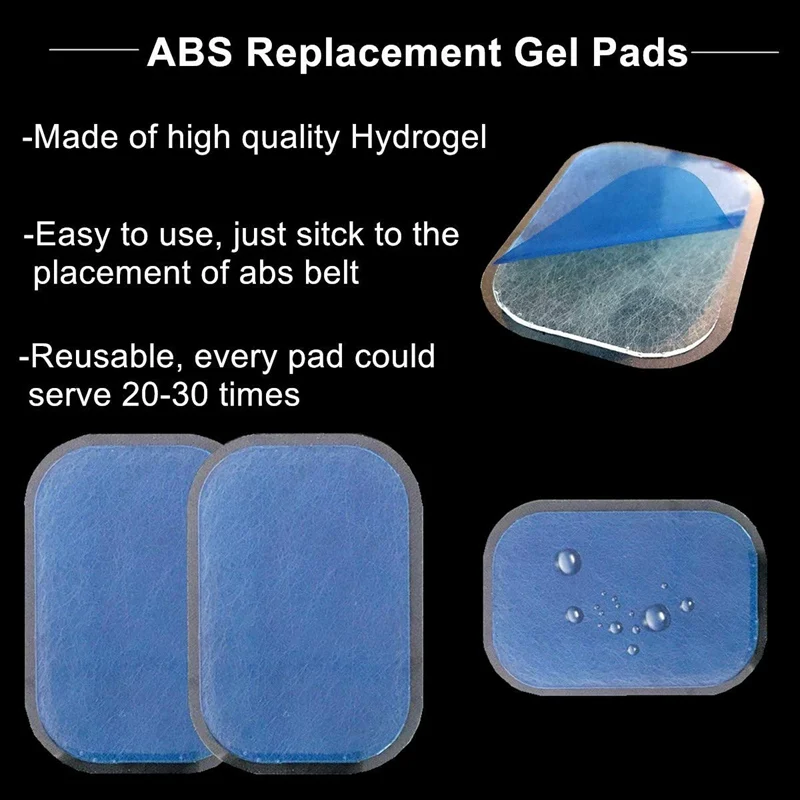 EMS Muscle Trainer Replacement Gel Pads Abdominal Toning Belt Sticker Abs Training Massage Gear Pads Gel Patch Sheets