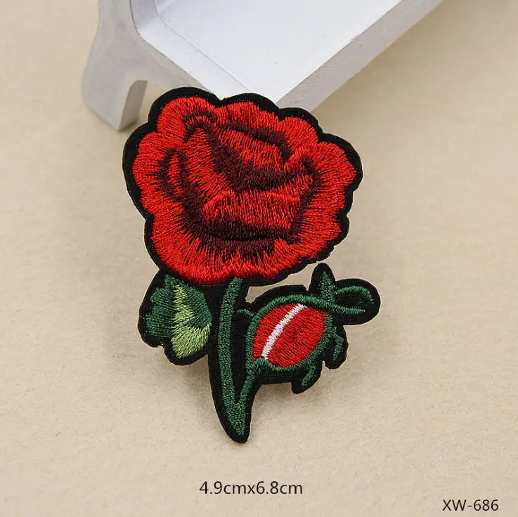 New arrival 10 pcs Flowers Embroidered patches iron on Jeans coat tshirt bag shoe hat Motif emblem accessory diy | Дом и сад