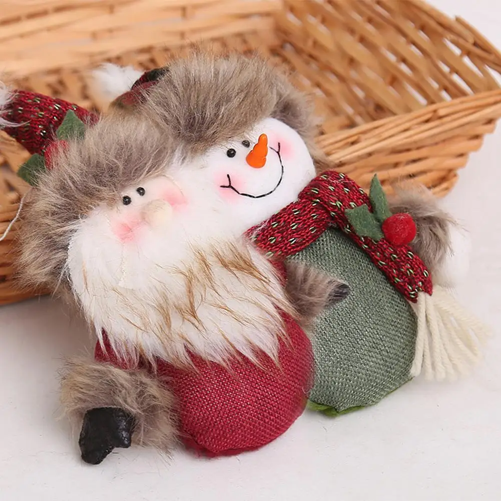 Hot Christmas Decoration Doll Old Man Snowman Glass Window Scene Layout Ornaments Tree Pendant Dropship | Дом и сад