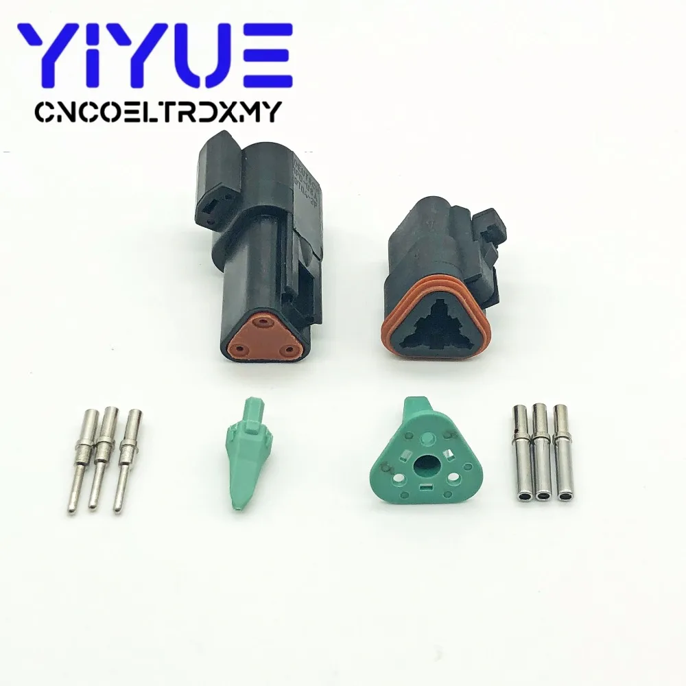 1 комплект Deutsch DT 2 3 4 6 8 12 Pin мужской женский Авто Водонепроницаемый Разъем Автомобильный герметичный штекер с Твердые штыри Размер 16-20 AWG