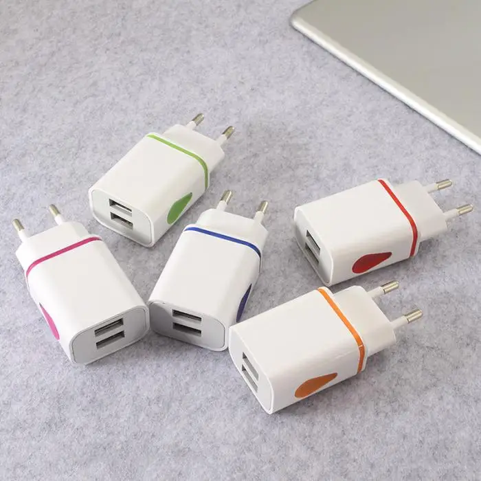 Зарядное устройство светодиодный 5 V 2.1A адаптер с 2 портами(стандарт прочный Смарт из АБС-пластика для путешествий и дома, мобильный телефон GDeals