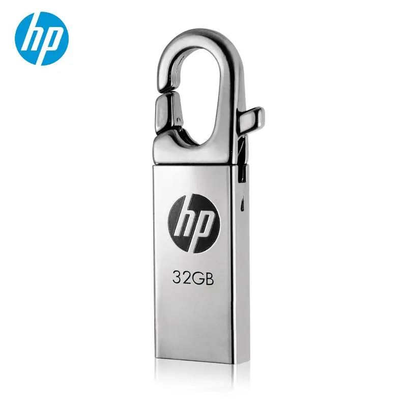 Hp металлический флэш диск 32GB DIY логотип cle USB флеш накопитель 2 0 Memoria U Веселая ручка