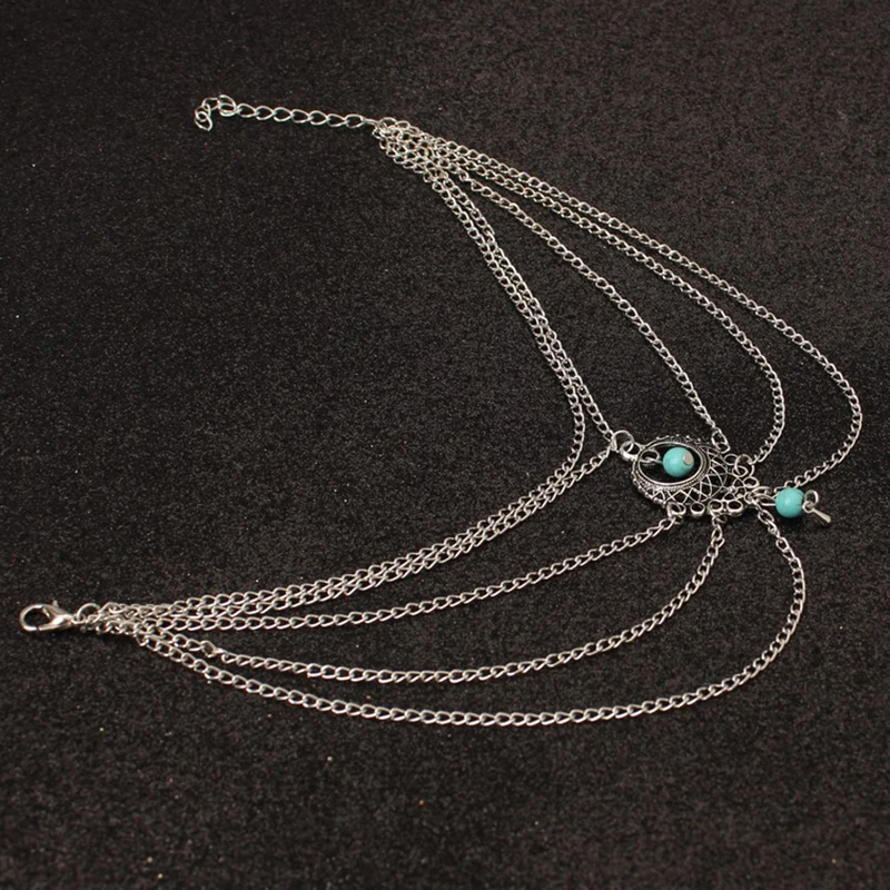 Boho Enkelbandje Halhal Anklet women ankle Bracelet Cheville Silver plated Foot Chain Jewelry femme Pulseras tobilleras Mujer | Украшения и