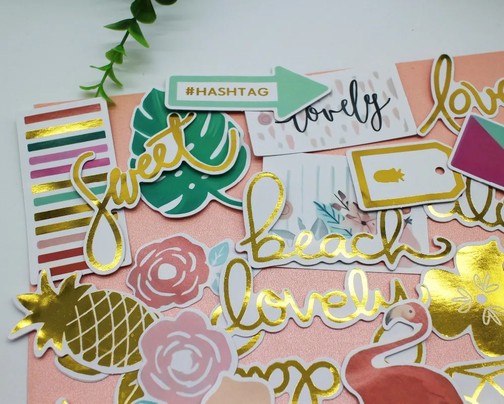 36/33 буквы любовь/пляж/велосипед бумажные наклейки для сделай сам Скрапбукинг