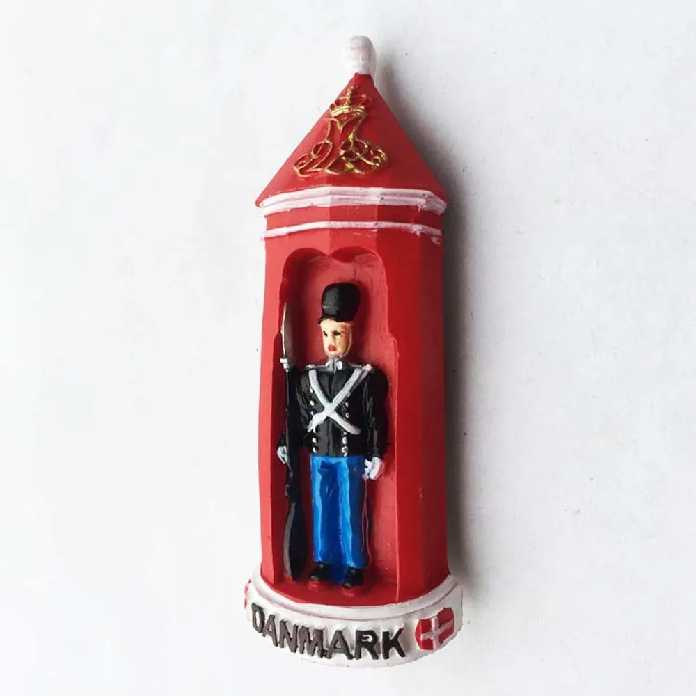 1 шт. 3D Смола Дания туризм сувенир магниты на холодильник Amalienborg слот для