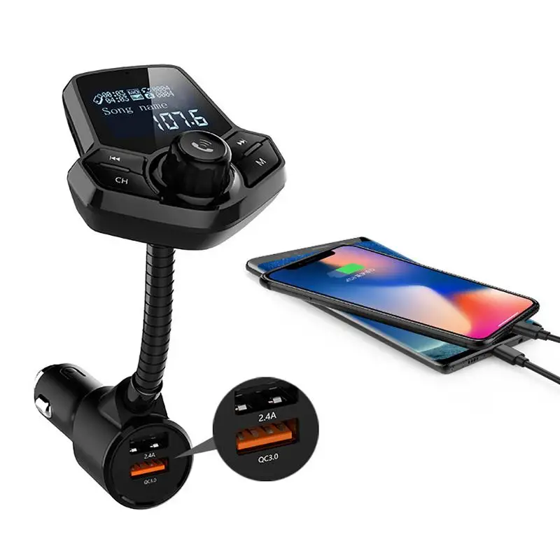 Автомобильный Bluetooth MP3 плеер беспроводной прикуриватель с супер басами USB