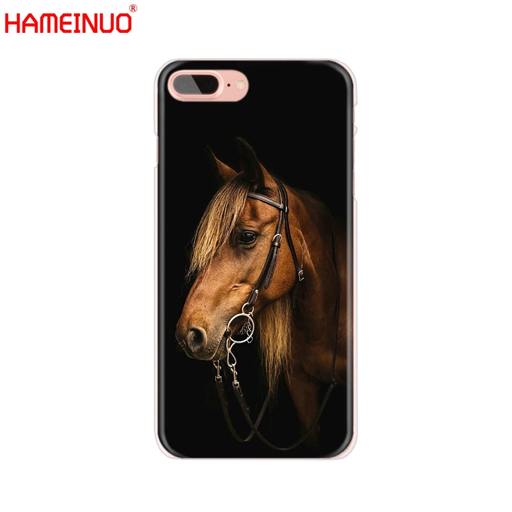 HAMEINUO чехол для сотового телефона с рисунком лошади животного iphone X 8 7 6 4 4s 5 5s SE 5c 6s