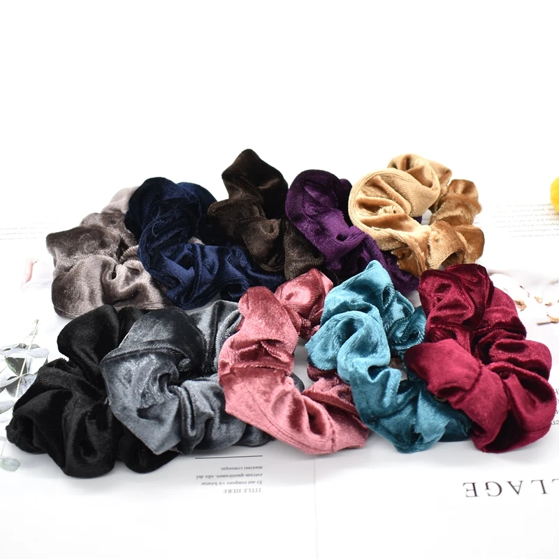 30 цветов бархатные резинки для женщин девочек эластичные волосы резиновые ленты