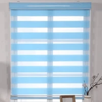 customized sizes palin style double layer roller zebra blinds for windows home decoration