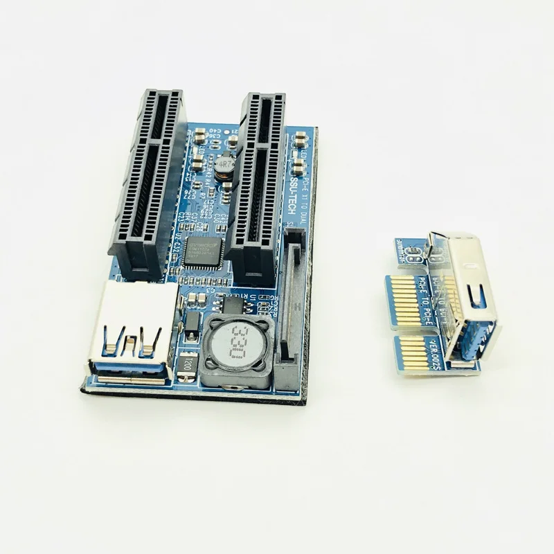 Плата расширения PCIE адаптер PCI Express USB 3 0 Райзер E расширитель X1 на два порта X4