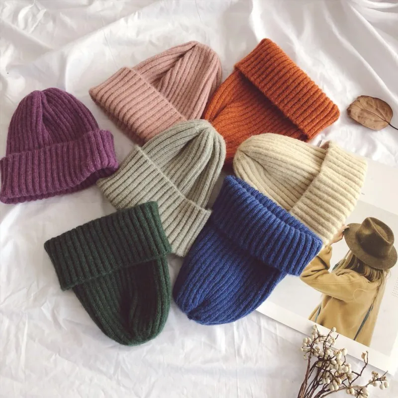 

Toddler Boys Girls Cute Spring Winter Kids Baby Hats Knitted Casual Caps Gift