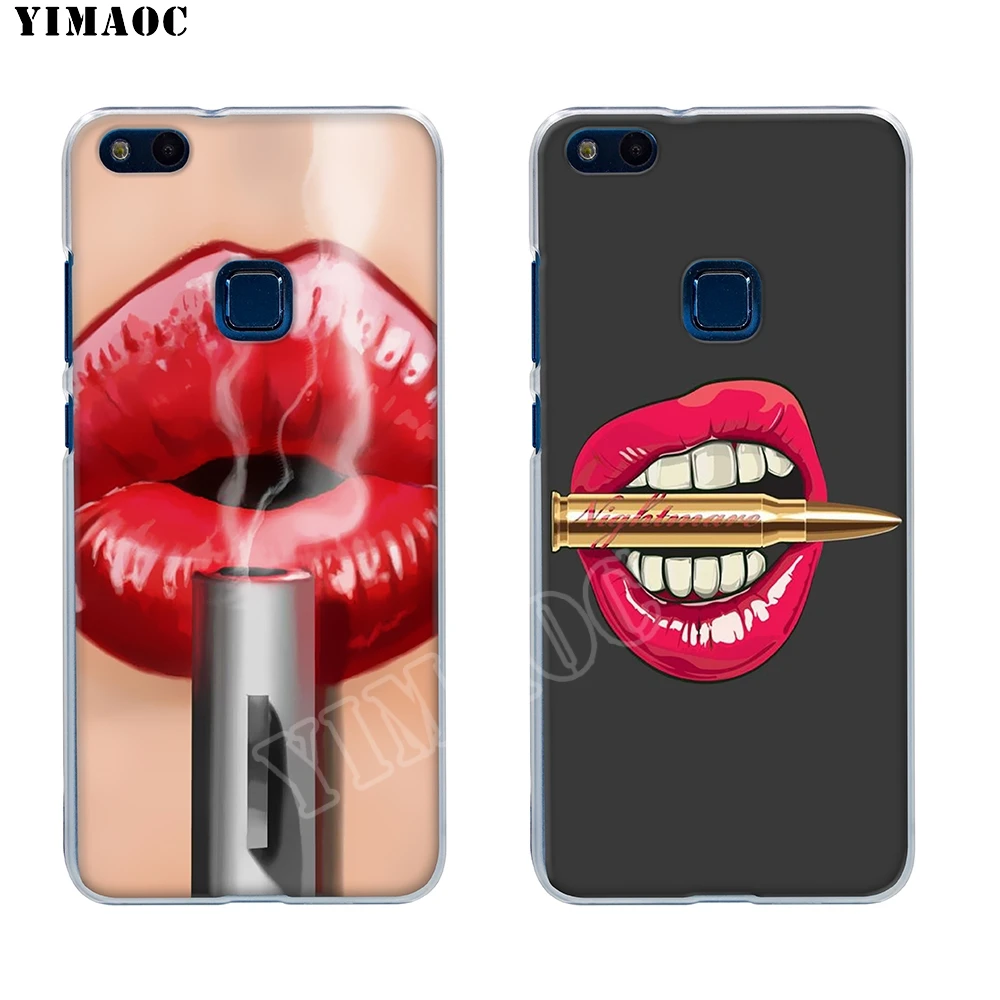 YIMAOC Lips Tattoo Ideas Soft TPU Silicone Cover for Huawei Mate 20 Pro Lite Nova3 3i Case Honor 10 8X Cases |