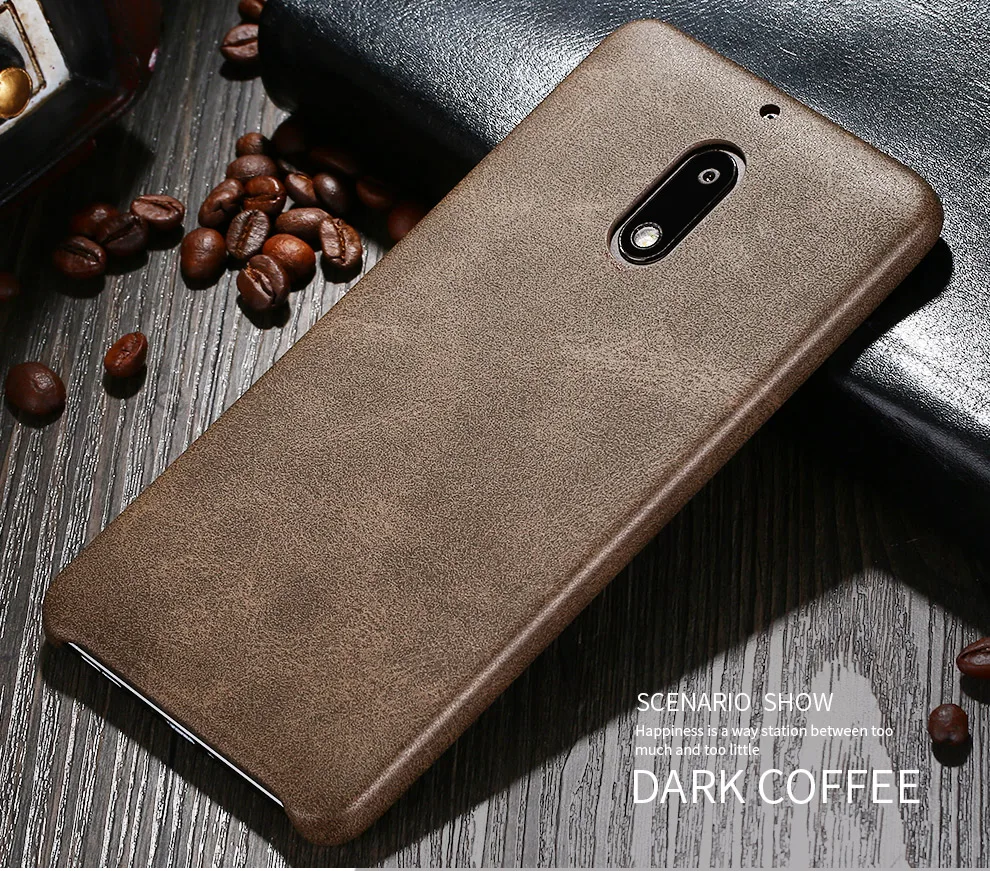For Nokia 6 Ultra thin Retro Phone Back Cover X-Level Vintage Leather Case Coque Nokia6 | Мобильные телефоны и аксессуары