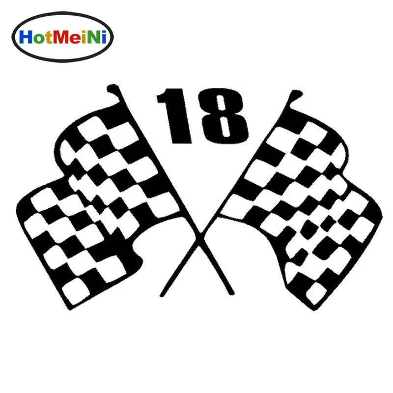 HotMeiNi Racing Flags 18 Веселая наклейка для гоночного автомобиля наклейки спортивных