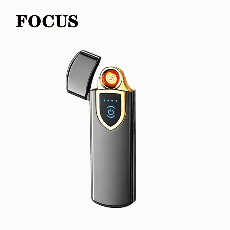 Сенсорная usb Зажигалка FOCUS Электронная зажигалка Encendedors с защитой окружающей