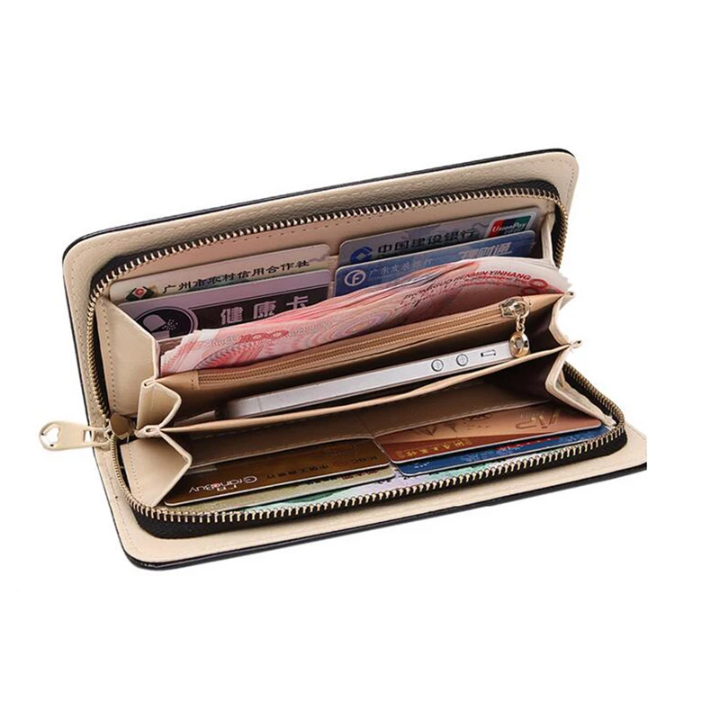 Женский кошелек из натуральной кожи бумажник с павлиньими стразами вечерняя