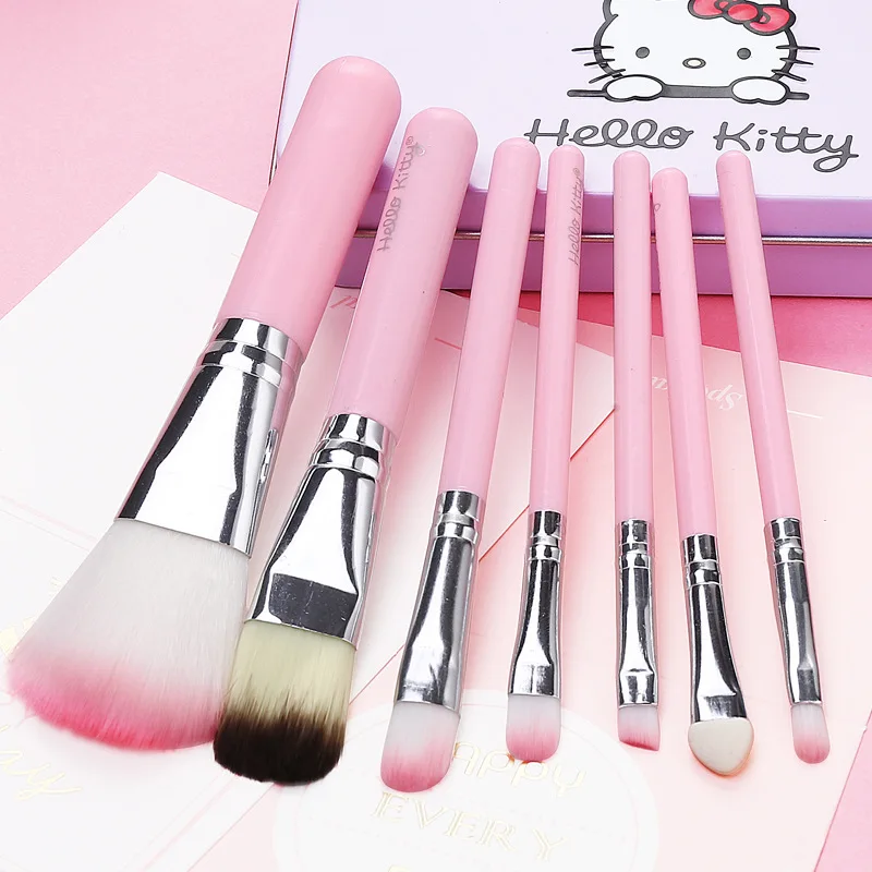 Детские игрушки для макияжа Hello kitty 7 шт. в упаковке набор кистей маленькой девочки