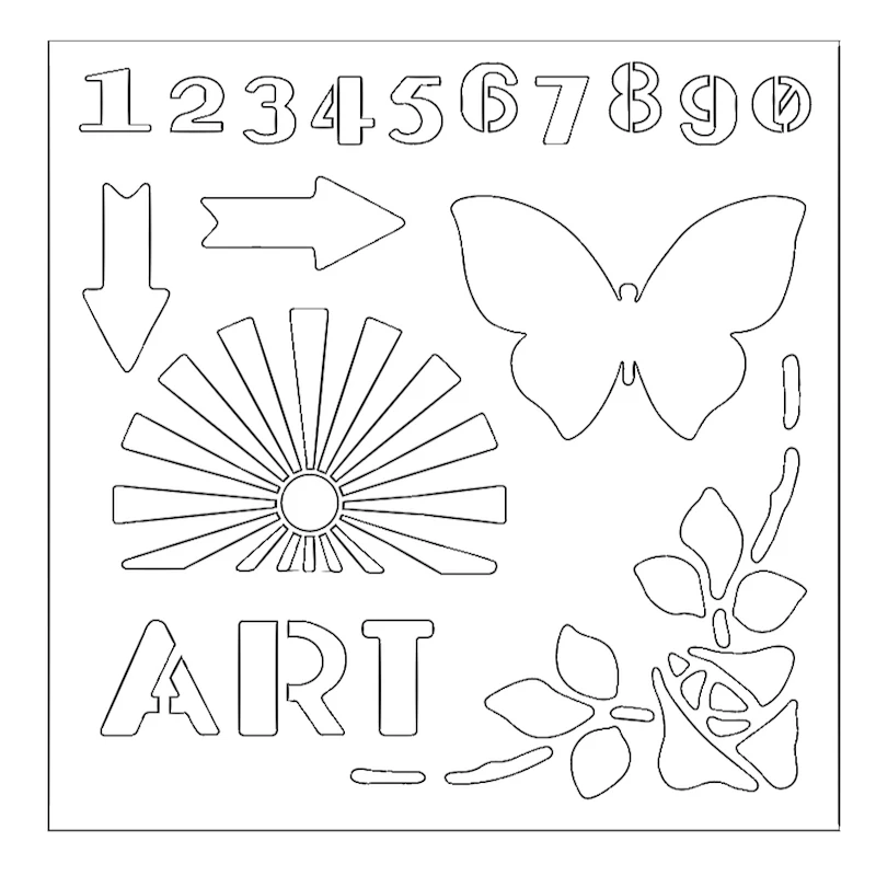 Фотоальбом для скрапбукинга пластиковые трафареты|Штампики| |