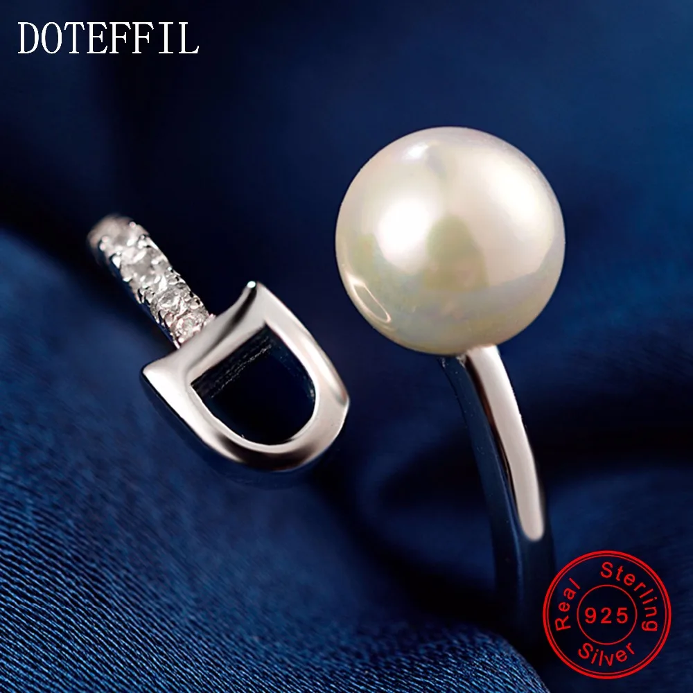 Женское кольцо из серебра 100% пробы с жемчугом|pearl ring|925 silver ringfashion rings women |