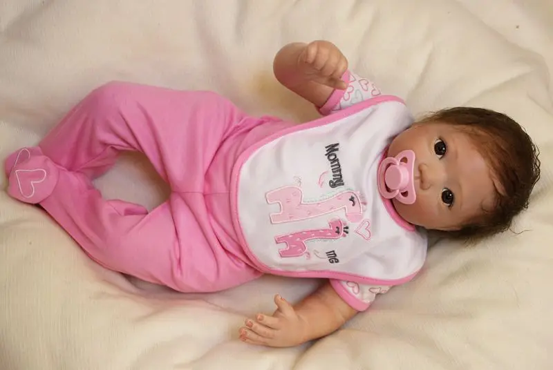 Детская коричневая кукла с большими глазами поддельные куклы bebe bonecas reborn Real dolls 21