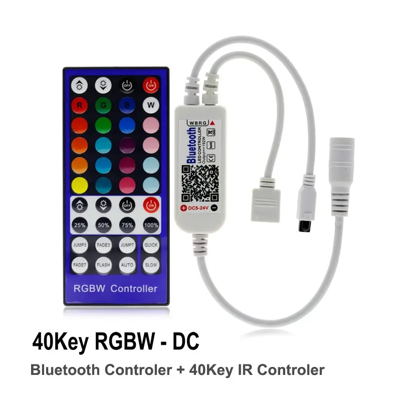 Светодиодный контроллер DC5V 24V Bluetooth RGB RGBW IOS / Android APP для светодиодной