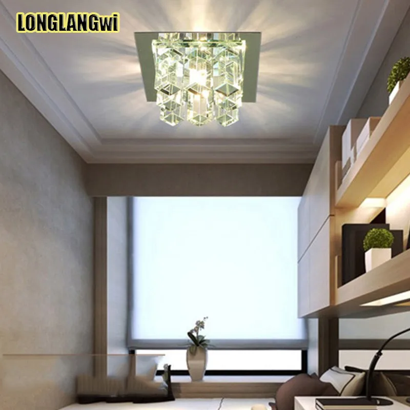 Потолочная лампа Проходная веранда освещение вниз Кристалл Mordern поверхностного