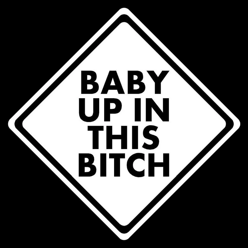 YJZT 12 7 см * Виниловая наклейка с надписью BABY UP IN THIS BITCH ON BOARD для автомобиля цвет