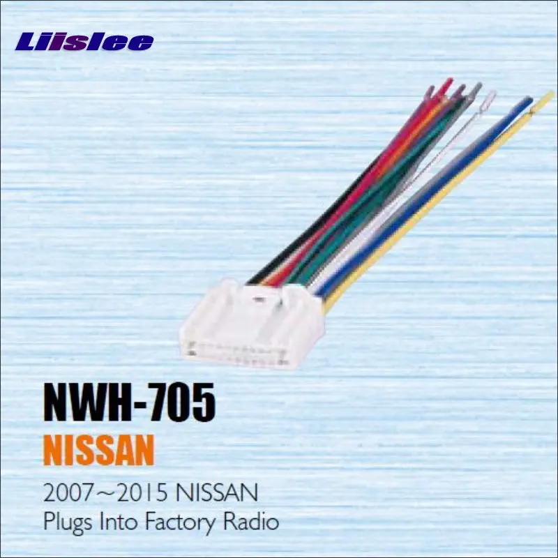 Liislee Автомобильный CD dvd плеер кабель питания для Nissan 2007 2015 подключается к
