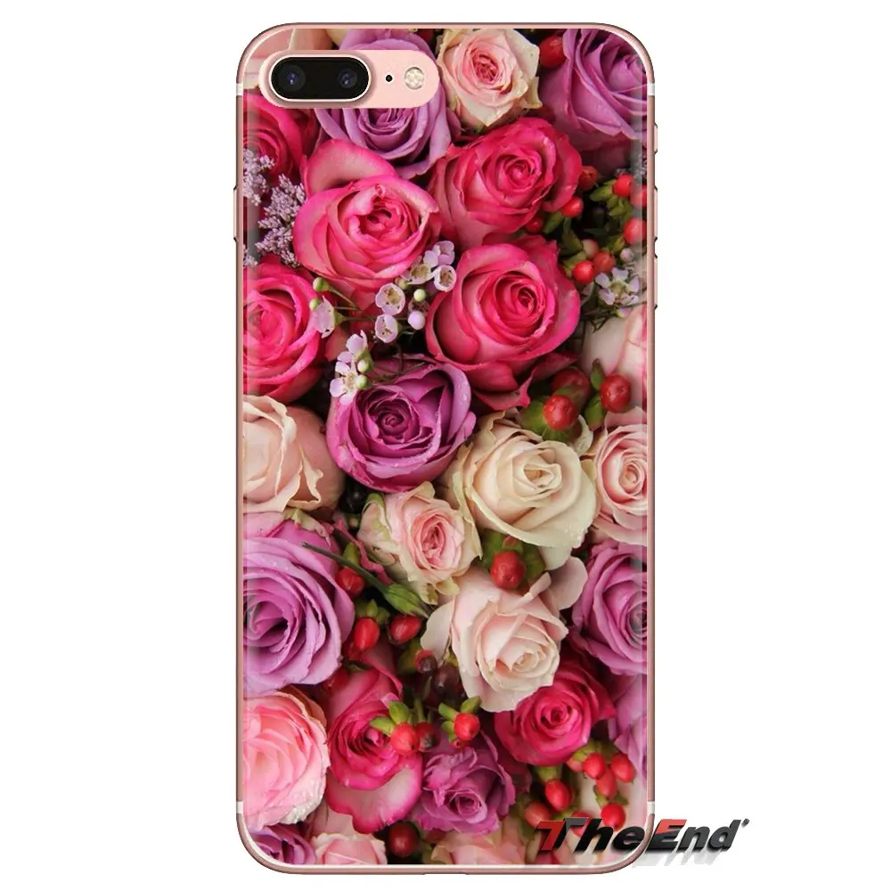 Розовые Блестящие розы обои мягкие прозрачные чехлы для iPod Touch Apple iPhone 4 4S 5 5S SE 5C 6 6S