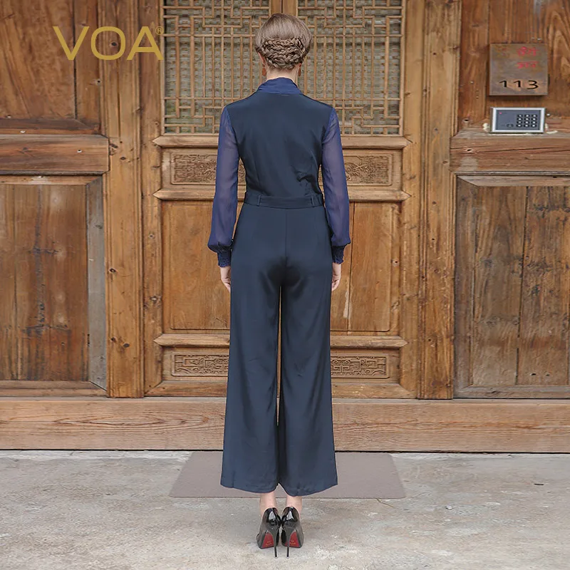 Женские шелковые комбинезоны VOA элегантные офисные большого размера с