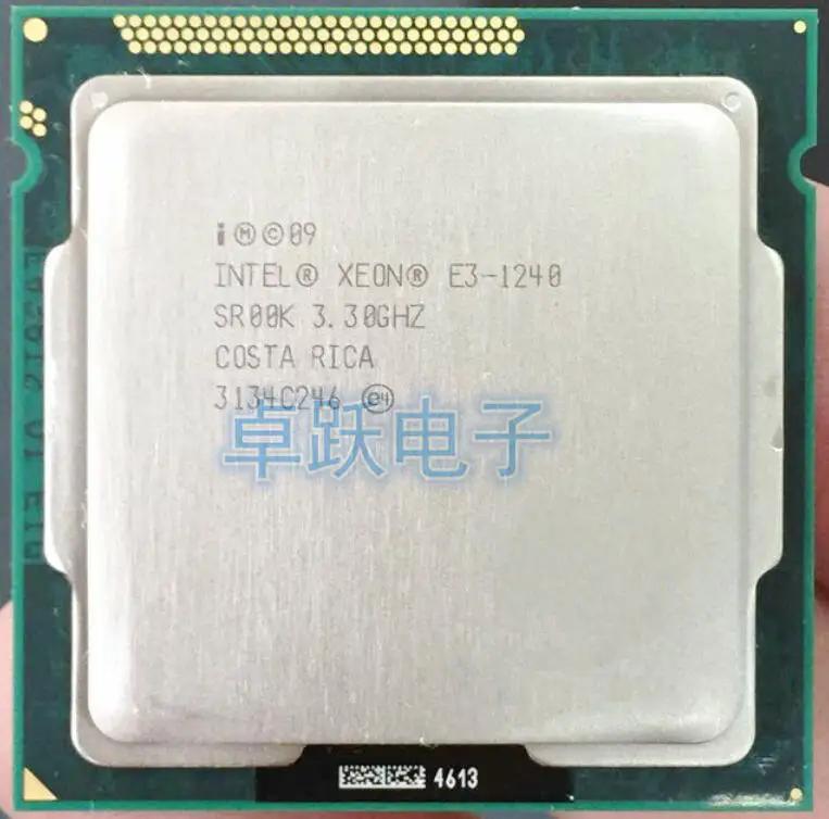 Оригинальный Intel Xeon E3-1240 3 ГГц SR00K четырехъядерный 8 Мб кэш-памяти LGA 1155 ЦПУ