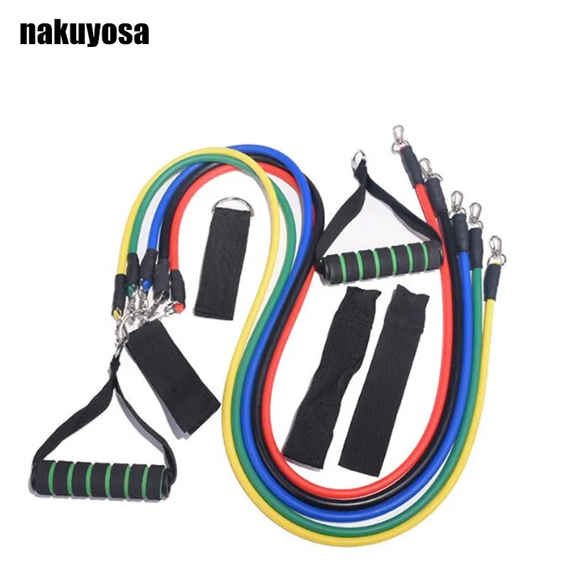 11 шт./компл. Пилатес латексные трубки Expanders упражнения практическая прочность