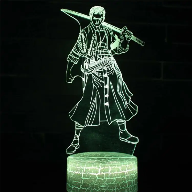 Комический воин гаражный комплект настольные 3d лампы белая база прекрасные 7 цветов Изменение 3D настольная лампа Рождественские украшения подарок - Цвет абажура: 7 color change