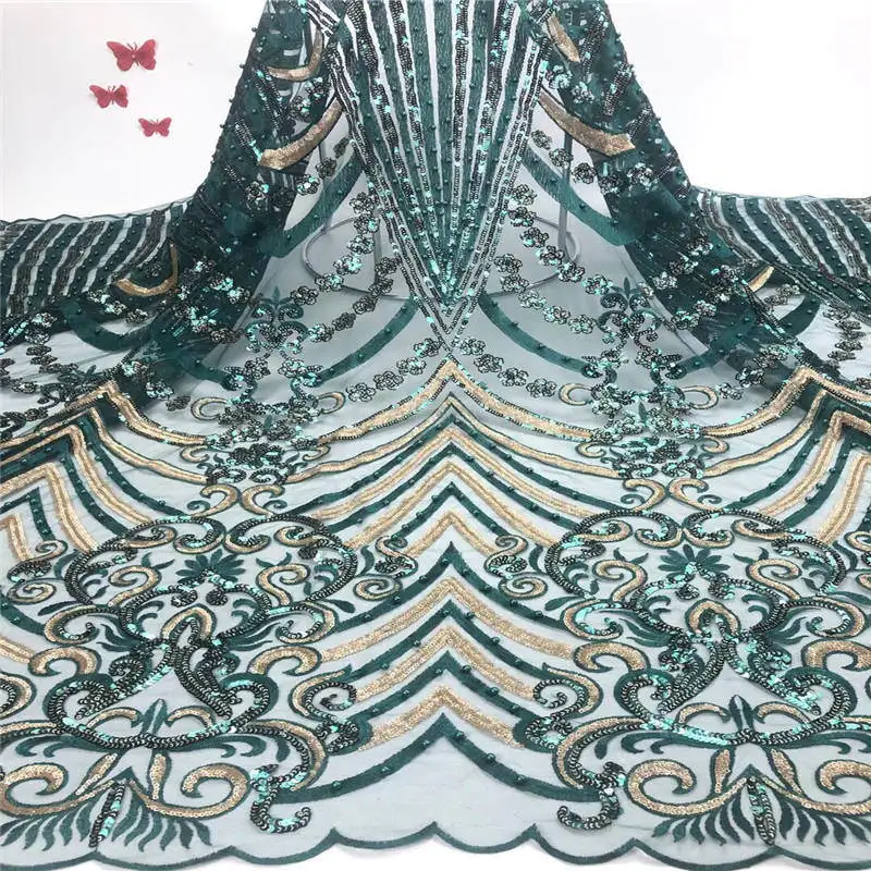 Нигерийские кружевные ткани для свадьбы 2019 африканские бусины французская