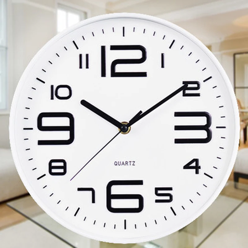 Стерео бесшумные настенные часы для гостиной кварцевые карманные | Дом и сад