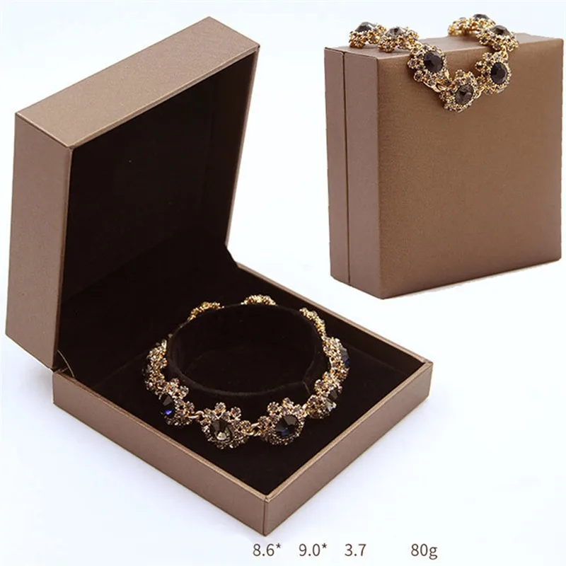 

Pinksee 1PC Simple High Quality Cardboard Jewelry Box Different Size Packaging for Earring/Ring /Bracelet/Necklace Jewelry Box