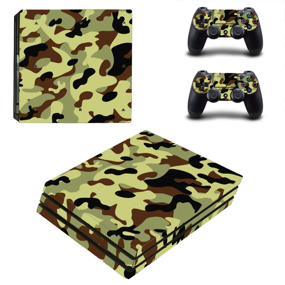 Камуфляжный Камуфляж PS4 Pro Съемный Виниловый узор Обложка Наклейка для PlayStation 4 и 2