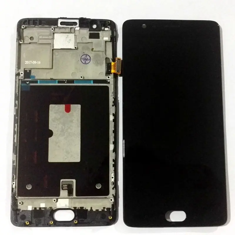 Amoled для Oneplus 3 A3000 A3003 ЖК экран дисплей Сенсорное стекло дигитайзер рамка полный