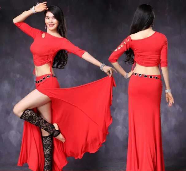 Костюм для танца живота одежда 4 цвета топ + юбка Размеры M L XL 1021 3011|belly dance top|belly