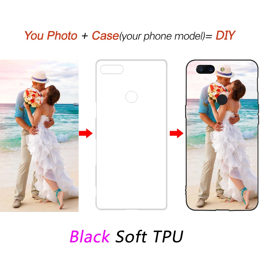 LPWZHMG DIY Print Photo Customized Silicone Case For OnePlus 5T Soft TPU Back Cover 3 2 5 X Custom Logo Design |