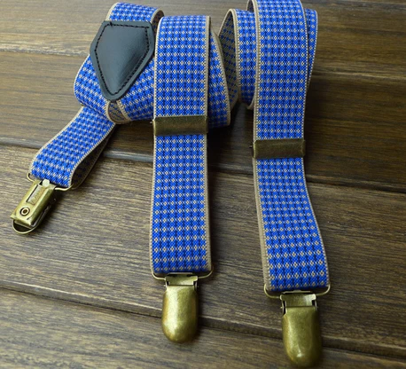 Мужские подтяжки женские в британском стиле клетку для брюк регулируемые с 3
