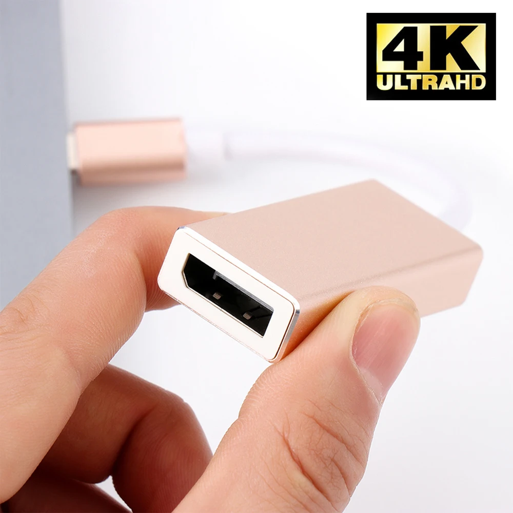 Для Macbook Pro USB C к DisplayPort адаптер 3 1 Type DP конвертер Поддержка 4K HD | Электроника