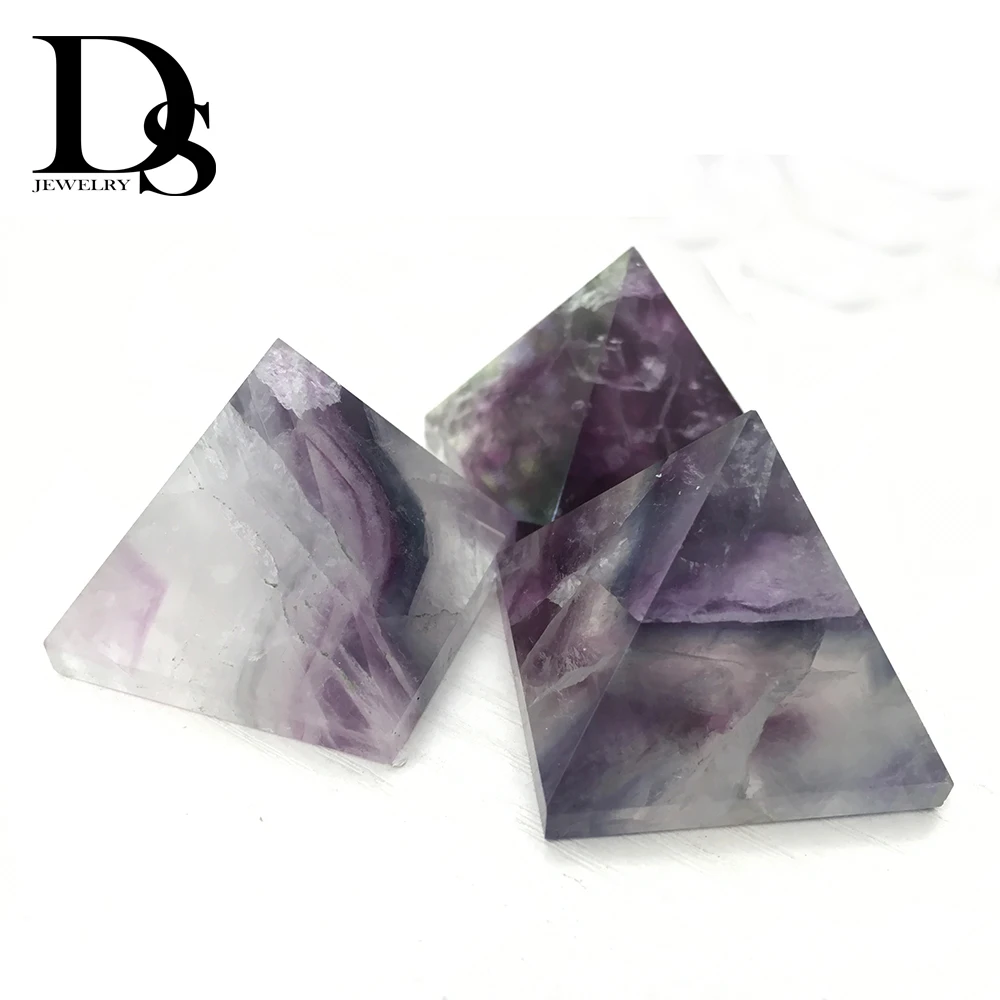 4cm Natural Fluorite Pyramid Rainbow Fluorspar Awl Point Egypt Crystal Chlorophane Fashion Energy Healing Ornament Decoration | Дом и сад