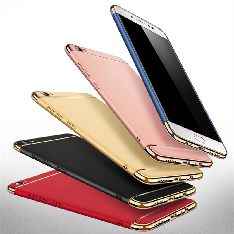 Чехол с полной защитой для Vivo Y71 Y85 Y69 Y97 Y31 Y53 Y51 Y55 Y66 Y67 V5 Lite задняя крышка золотым