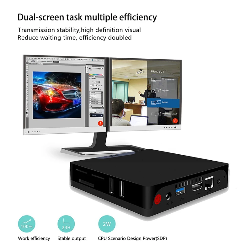 Мини Смарт ПК Atom x5-Z8350 процессор Windows10 и Android ТВ коробка 2 ГБ 32 Bluetooth 4 0 1000 м LAN 4G WiFi