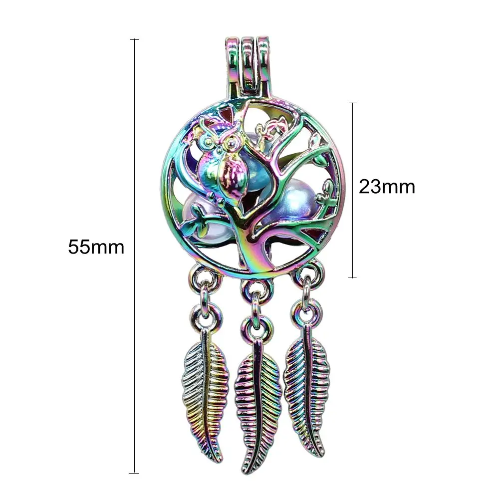 1 шт. жемчужное ожерелье с подвеской в виде дерева Листьев совы|Ожерелья
